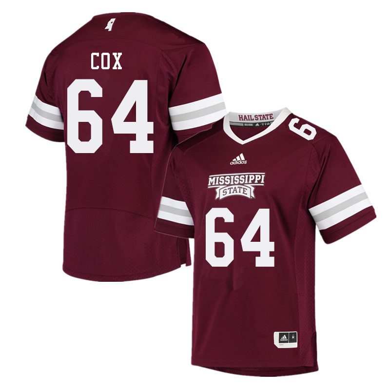 Men #64 Thomas Cox Mississippi State Bulldogs College Football Jerseys Sale-Maroon - Click Image to Close